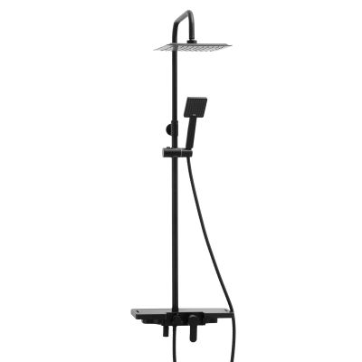 YokaHome Oslo zestaw prysznicowy ścienny z deszczownicą czarny mat BP.OSLO25-BLK