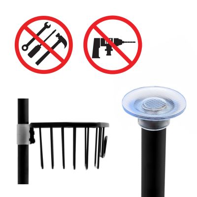 YokaHome Aluma półka 23,5 cm czarna CH.ALUMA-BLK