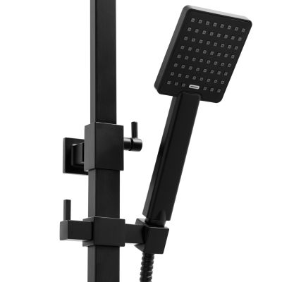 YokaHome Cube zestaw prysznicowy ścienny czarny mat BP.CUBE25BLK