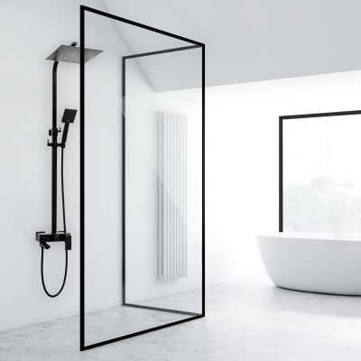 YokaHome Cube zestaw prysznicowy ścienny czarny mat BP.CUBE25BLK