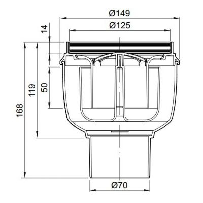 ACO wpust punktowy czarny 2710.00.00