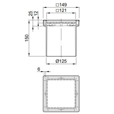 ACO odpływ punktowy stal nierdzewna 5141.24.00