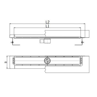 ACO ShowerDrain E+ odpływ liniowy 90 cm stal 9010.77.17