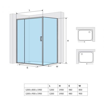 Actima Seria 201 drzwi prysznicowe 120 cm rozsuwane chrom połysk/szkło przezroczyste KAAC.1805.1200.LP/N