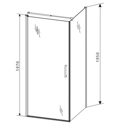 Aquaform Missisipi drzwi prysznicowe 90 cm uchylne 103-40023