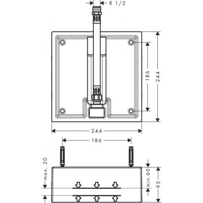 Axor Citterio element podtynkowy sufitowy 26039180