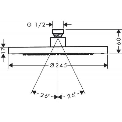 Axor ShowerSolutions deszczownica 24,5x24,5 cm okrągła 35380820