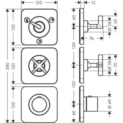 Axor Citterio E moduł podtynkowy termostatyczny chrom 36704000