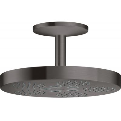 Axor One deszczownica z ramieniem 28,2 cm okrągła czarny chrom szczotkowany 48493340