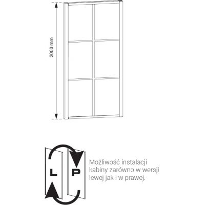 Bravat SL Walk-in ścianka prysznicowa 120 cm czarny mat/szkło przezroczyste SL171-120