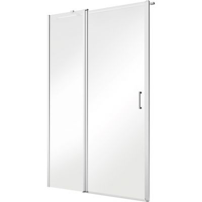 Besco Exo-C drzwi prysznicowe 120 cm uchylne chrom/szkło przezroczyste EC-120-190C
