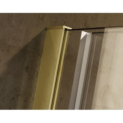 Besco Vayo Gold ścianka prysznicowa walk-in 130 cm złoty połysk/szkło przezroczyste VYG-130-200C