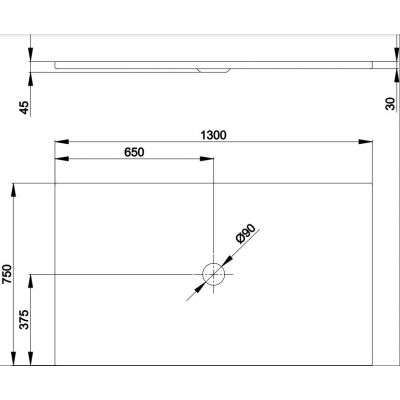 Bette BetteFloor brodzik 130x75 cm prostokątny biały 5797-000
