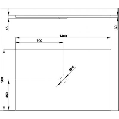 Bette BetteFloor brodzik 140x90 cm prostokątny biały 5836-000