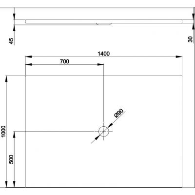 Bette BetteFloor brodzik 140x100 cm prostokątny biały 5851-000