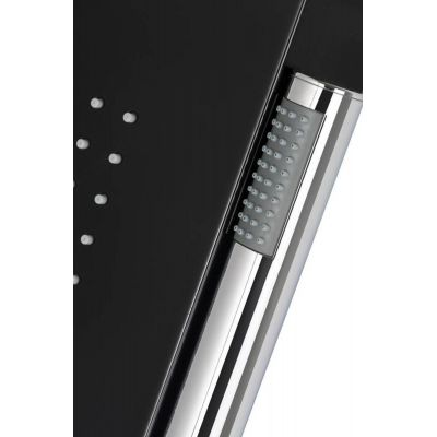 Corsan Alto panel prysznicowy ścienny z oświetleniem LED czarny półmat A-017MALTOCZARNYLED