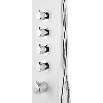 Corsan Kaskada panel prysznicowy ścienny termostatyczny biały/chrom A014ATKASKADABIEL