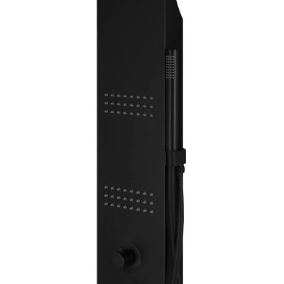 Corsan LED Kaskada panel prysznicowy ścienny termostatyczny czarny A014TBLLEDW