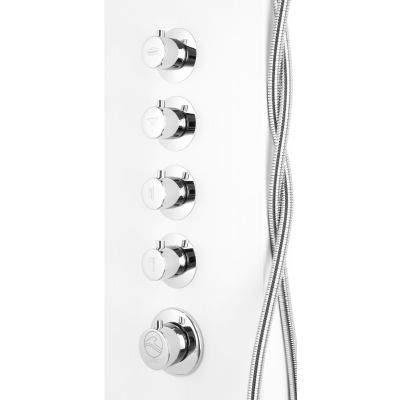Corsan Akoja panel prysznicowy ścienny termostatyczny biały A-025TAKOJABIEL