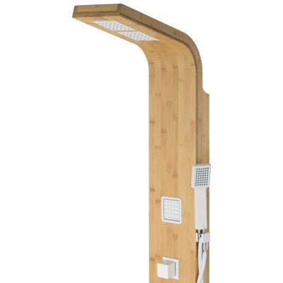 Corsan Bao panel prysznicowy termostatyczny ścienny drewno/biały B-022TBAOBIAŁY