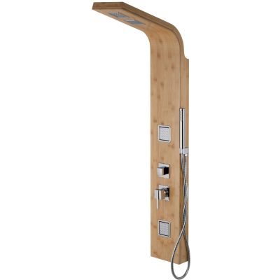 Corsan Bao panel prysznicowy ścienny termostatyczny drewno/chrom B-022TBAOCHROM