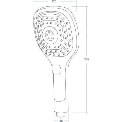 Corsan słuchawka prysznicowa chrom/biały CMP096