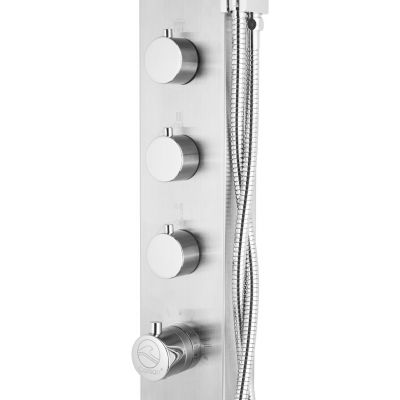 Corsan Snake panel prysznicowy ścienny termostatyczny srebrny S-002SNAKE