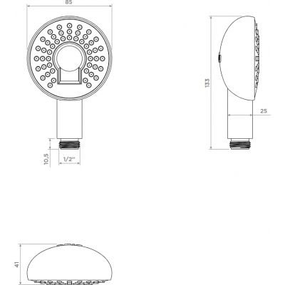 Clou Kaldur słuchawka prysznicowa pomarańczowa CL/06.25005