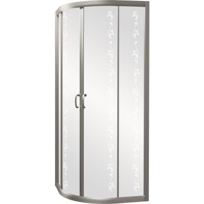 Kabina prysznicowa półokrągła 90 x 185 cm szkło mrożone Yucca Cersanit Carmen New S136-004