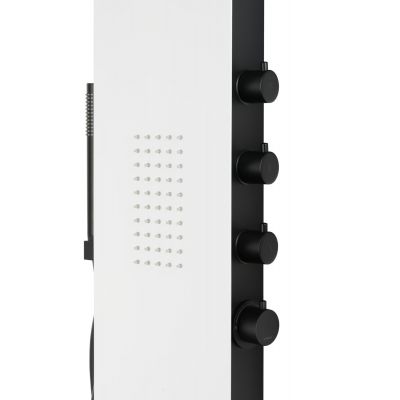 Corsan Duo panel prysznicowy ścienny biały półmat/czarny półmat A-777MDUOBIAŁO-CZARNE/BL