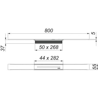Dallmer CeraFloor Select odpływ liniowy 80 cm czerwone złoto matowe 538307