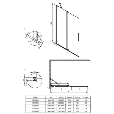 Deante Prizma ścianka prysznicowa walk-in 100 cm chrom połysk/szkło przezroczyste KTJ_030R