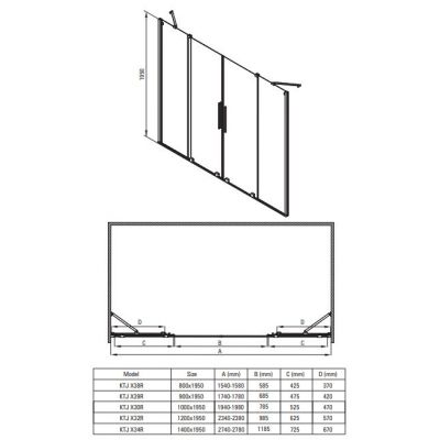 Deante Prizma ścianka prysznicowa walk-in 100 cm chrom połysk/szkło przezroczyste KTJ_030R