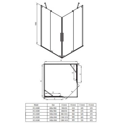 Deante Prizma ścianka prysznicowa walk-in 100 cm chrom połysk/szkło przezroczyste KTJ_030R
