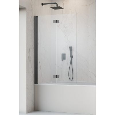 Radaway parawan nawannowy 100 cm 2-częściowy Brushed GunMetal/szkło przezroczyste 10010100-92-01L