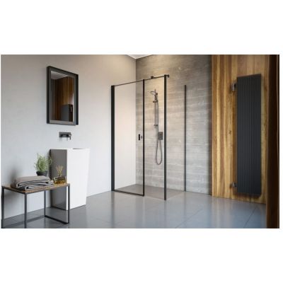 Radaway Nes Black KDS I drzwi prysznicowe 120 cm prawe czarny mat/szkło przezroczyste 10023120-54-01R
