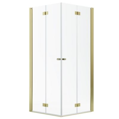 Radaway Nes Gold KDD-B kabina prysznicowa część lewa 90x90 cm kwadratowa złoty połysk/szkło przezroczyste 10024090-09-01L