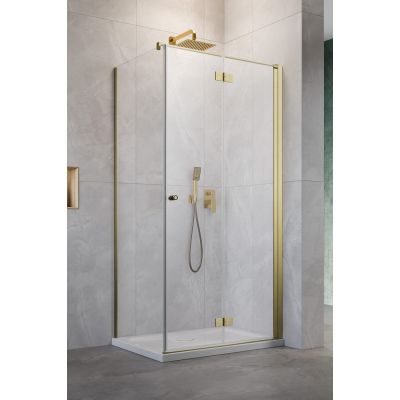 Radaway Nes Brushed Gold KDJ-B drzwi prysznicowe 80 cm składane złoty szczotkowany/szkło przezroczyste 10025080-99-01R