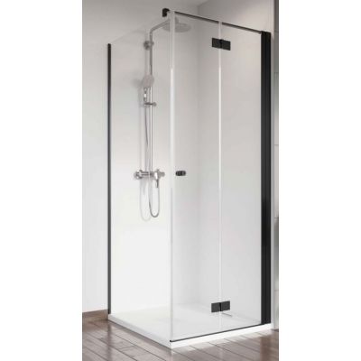 Radaway Nes Black KDJ B drzwi prysznicowe 100 cm prawe czarny mat/szkło przezroczyste 10025100-54-01R