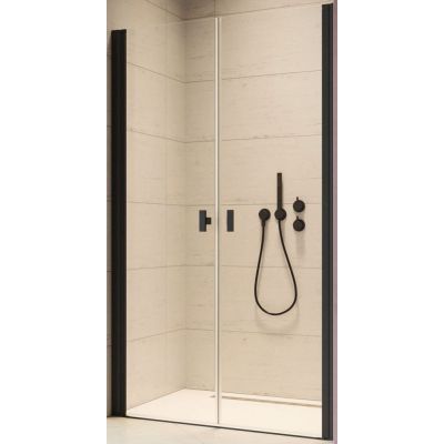 Radaway Nes Black DWD I drzwi prysznicowe 90 cm czarny mat/szkło przezroczyste 10027090-54-01