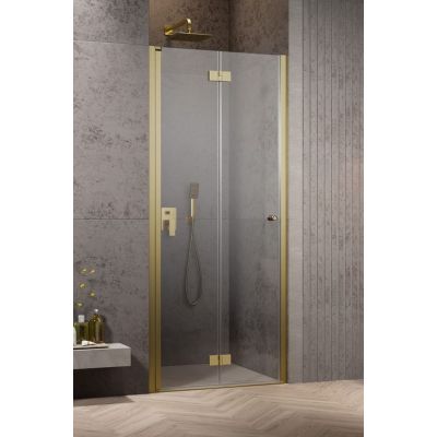 Radaway Nes Brushed Gold DWB drzwi prysznicowe 90 cm lewe złoty szczotkowany/szkło przezroczyste 10029090-99-01L