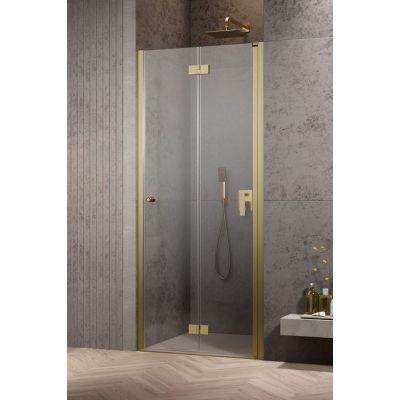 Radaway Nes Brushed Gold DWB drzwi prysznicowe 90 cm prawe złoty szczotkowany/szkło przezroczyste 10029090-99-01R