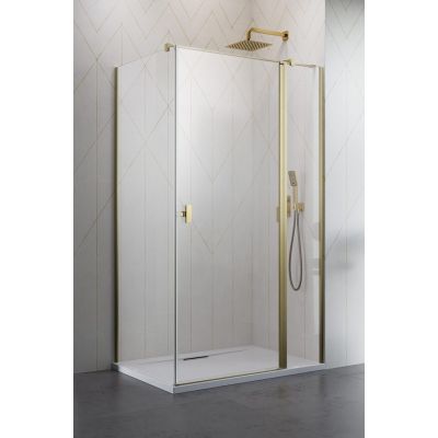 Radaway Nes Brushed Gold KDJ II drzwi prysznicowe 80 cm prawe złoty szczotkowany/szkło przezroczyste 10032080-99-01R