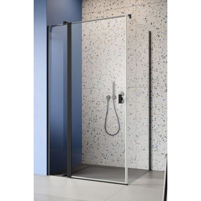 Radaway Nes Black KDJ II drzwi prysznicowe 90 cm lewe czarny mat/szkło przezroczyste 10032090-54-01L