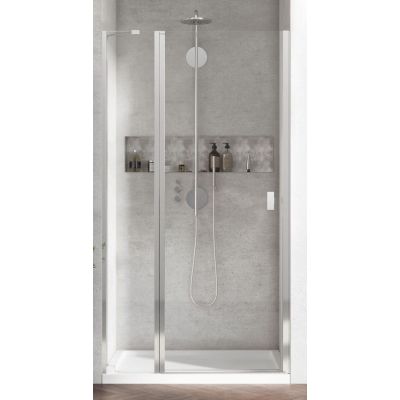 Radaway Nes DWJ II drzwi prysznicowe 90 cm wnękowe lewe chrom/szkło przezroczyste 10036090-01-01L