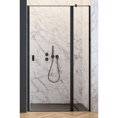 Radaway Nes Black DWJ II drzwi prysznicowe 100 cm prawe czarny mat/szkło przezroczyste 10036100-54-01R