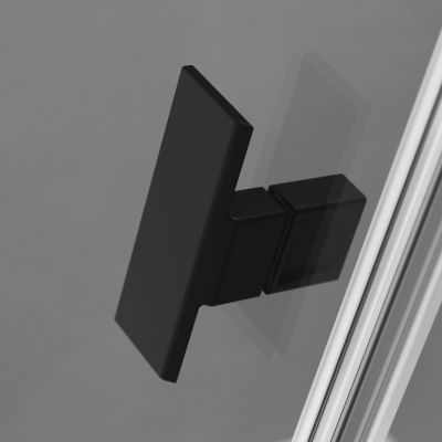 Radaway Nes 8 Black KDJ I Frame drzwi prysznicowe 90 cm lewe czarny mat/szkło Frame 10072090-54-56L