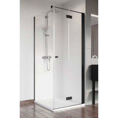 Radaway Nes Black 8 KDJ B drzwi prysznicowe 80 cm prawe czarny mat/szkło przezroczyste 10075080-54-01R