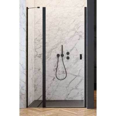 Radaway Nes 8 Black DWJ II drzwi prysznicowe 110 cm wnękowe lewe czarny mat/szkło przezroczyste 10083110-54-01L