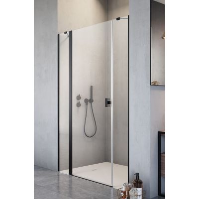 Radaway Nes 8 Black DWJS drzwi prysznicowe 130 cm prawe czarny mat/szkło przezroczyste 10084690-54-01R/10084610-54-01